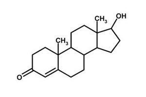 Chemical structure of testosterone
